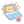 Excited Bear in Bed Waterproof Vinyl Sticker (Semi-Holographic)