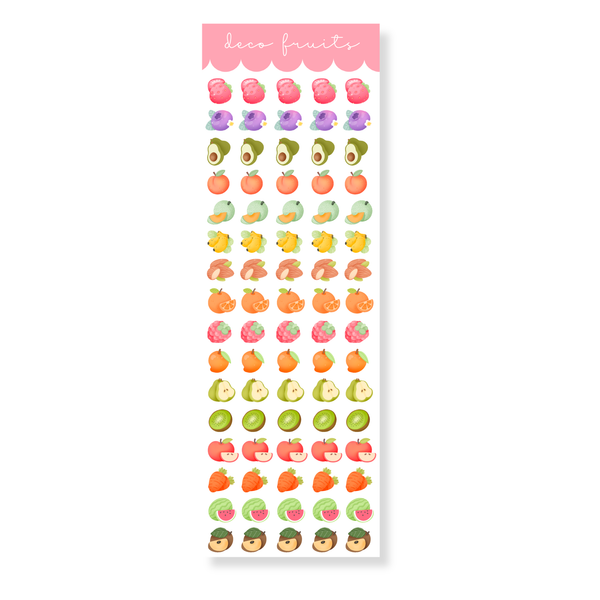 Deco Fruits Water-Resistant Sticker Sheet