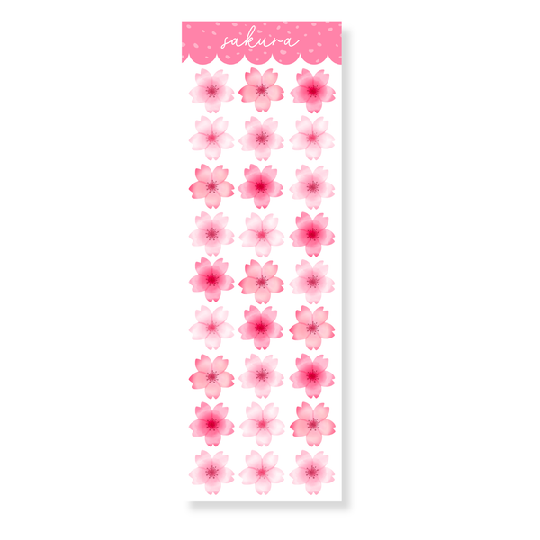 Sakura Water-Resistant Sticker Sheet