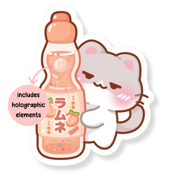 Ramune Huggers Waterproof Vinyl Stickers (Semi-Holographic)