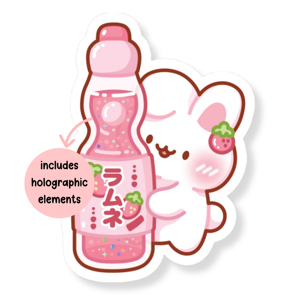 Ramune Huggers Waterproof Vinyl Stickers (Semi-Holographic)