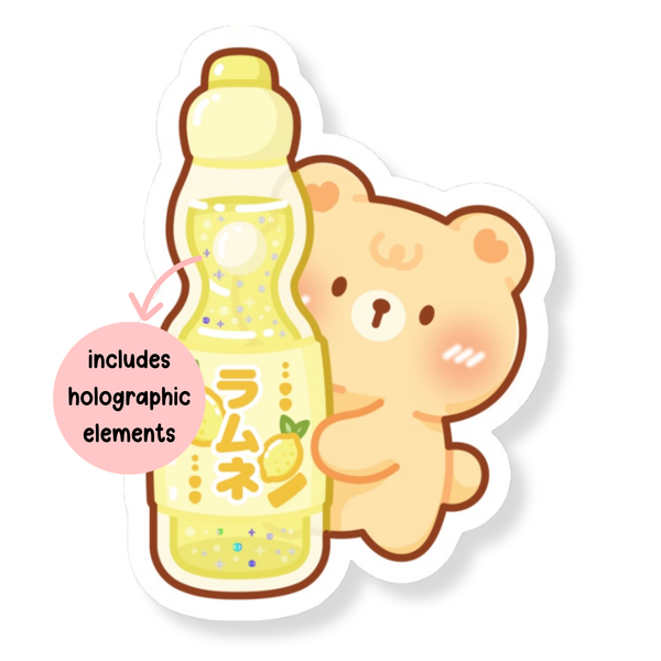 Ramune Huggers Waterproof Vinyl Stickers (Semi-Holographic)